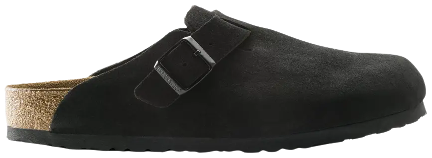 Birkenstock Boston Soft Footbed Suede 'Black'